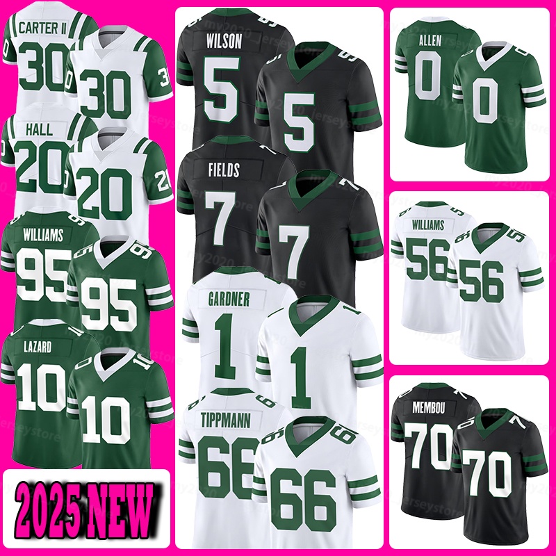 5 Garrett Football Jersey 7 Justin Fields 1 Sauce Gardner Joe Tippmann Michael Carter II Breece Hall Breece Hall Quinnen Williams Allen Lazard Braelon Allen Williams