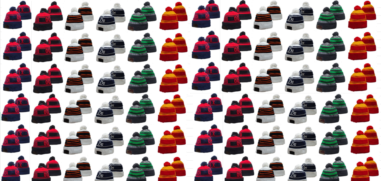 wholesale new Pom-Pom Embellished Knit Cap Versatile Sidelines Hat Suitable Unisex College Themed Hat with Pom for Sports Fans Inspired Sporty Beanies: Headwear