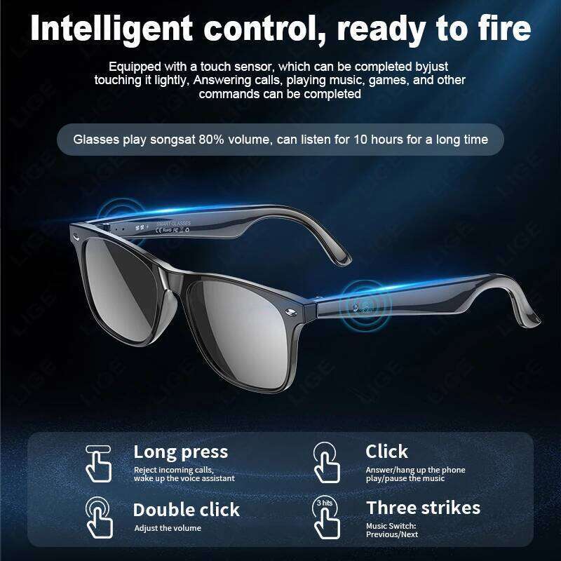2025 New smart glasses Men Multiple Language Al Intelligent Translation Anti-Blue Lens Wireless Call Voice Assistant Glasses Man camera glasses