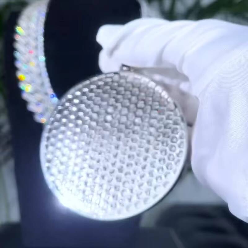 Iced Out Customized Trend Hip Hop Monogram Pendant 925 Silver 18K Initials VVS Moissanite Round Diamond High Jewelry