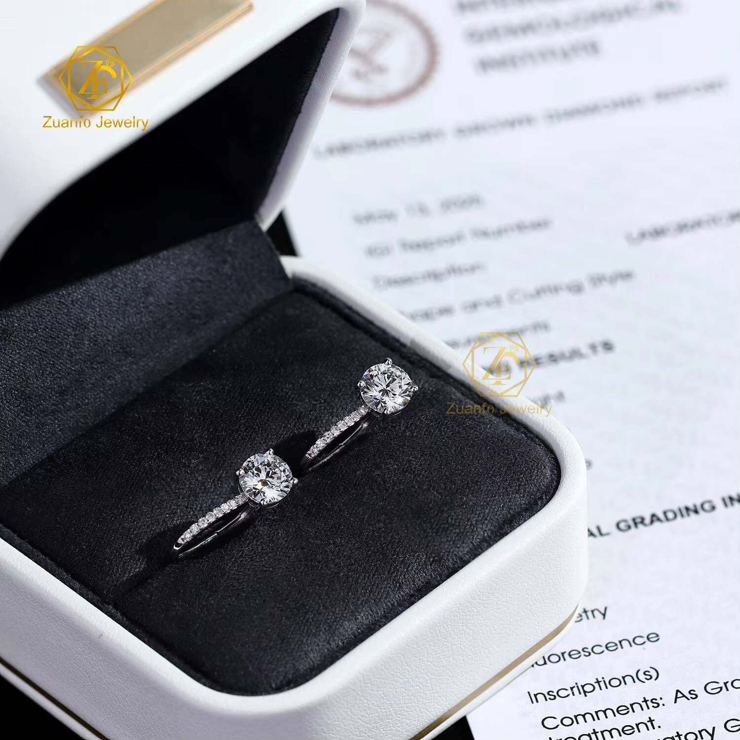 IGI Certified Luxury 14K Solid White Gold Leverback Stud Earrings Fine Dangle Lab Grown Diamond Wedding Gift Certified Earrings