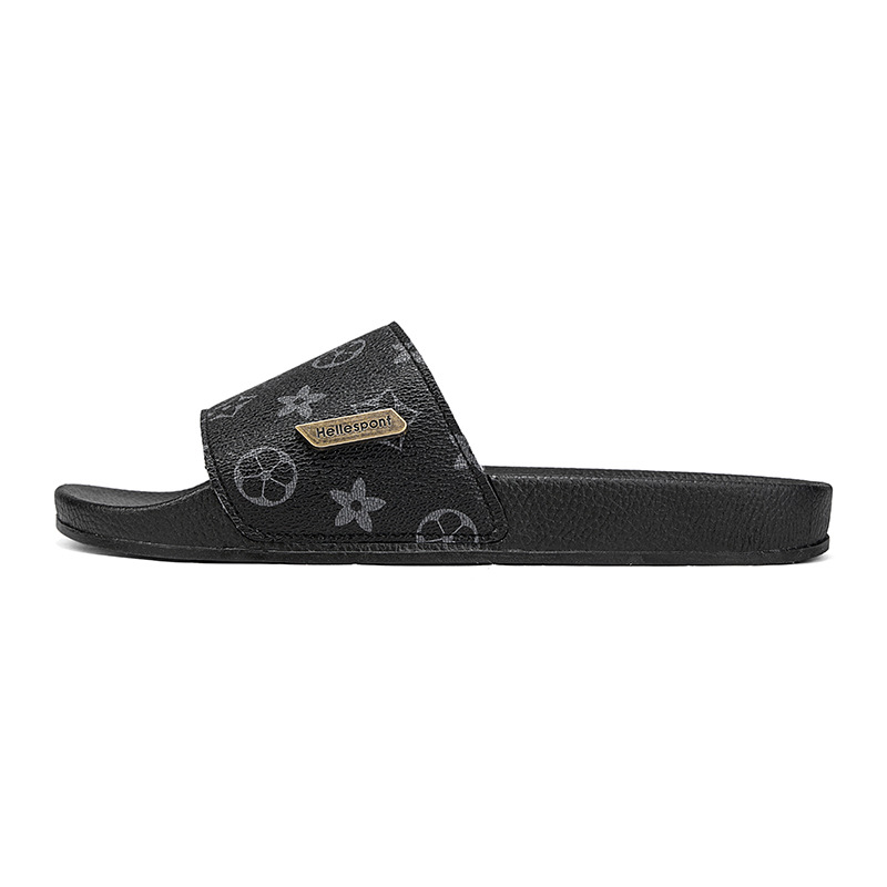fashionable hot item mens casual versatile indoor outdoor slippers soft sole comfortable beach sandals large sizes 38-45 free shipping khaki brown bla