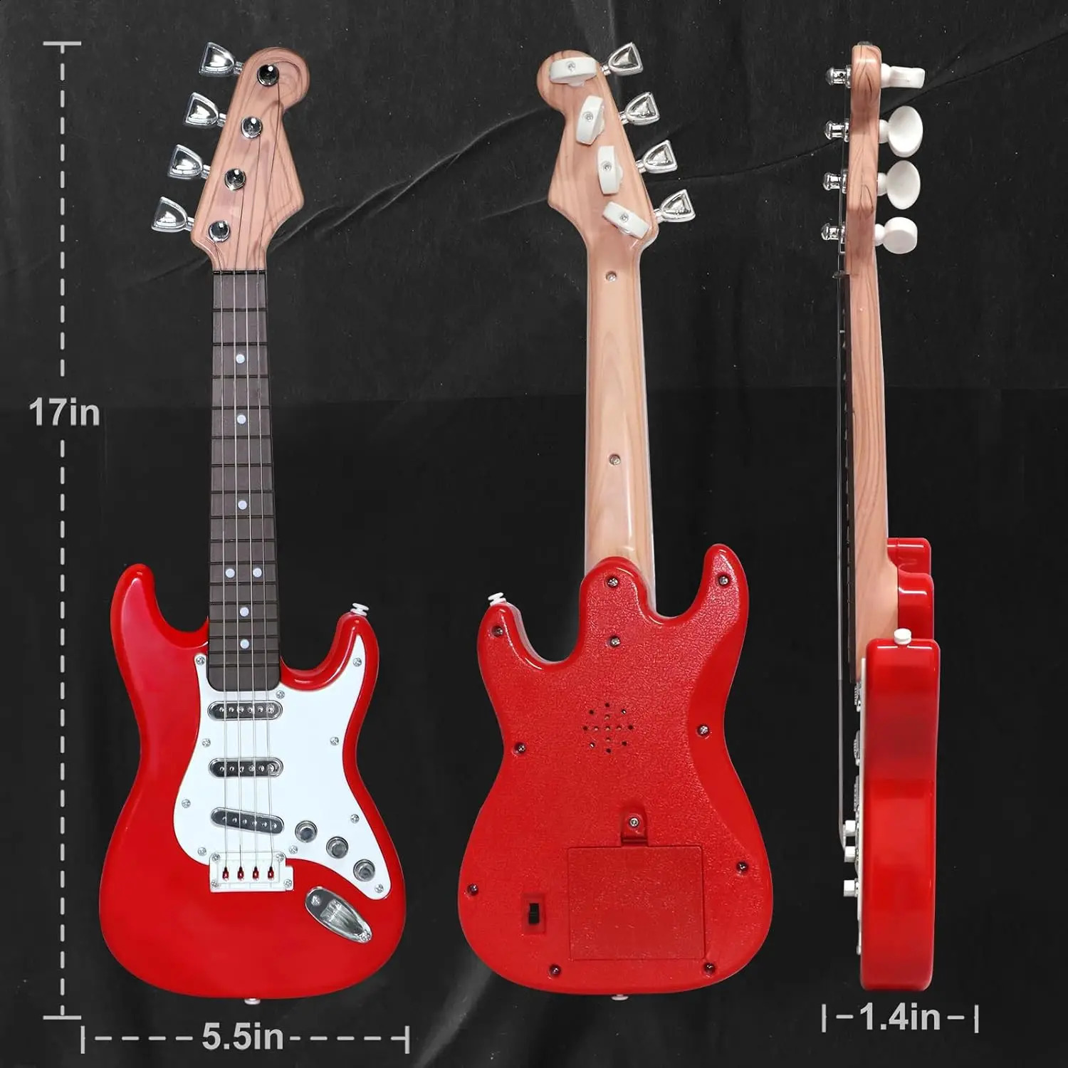 Kids 4String Electric Guitar Toy Multifunctional Portable Electronic Musical Instrument Ideal Gift Toy for Boys and Girls 250920