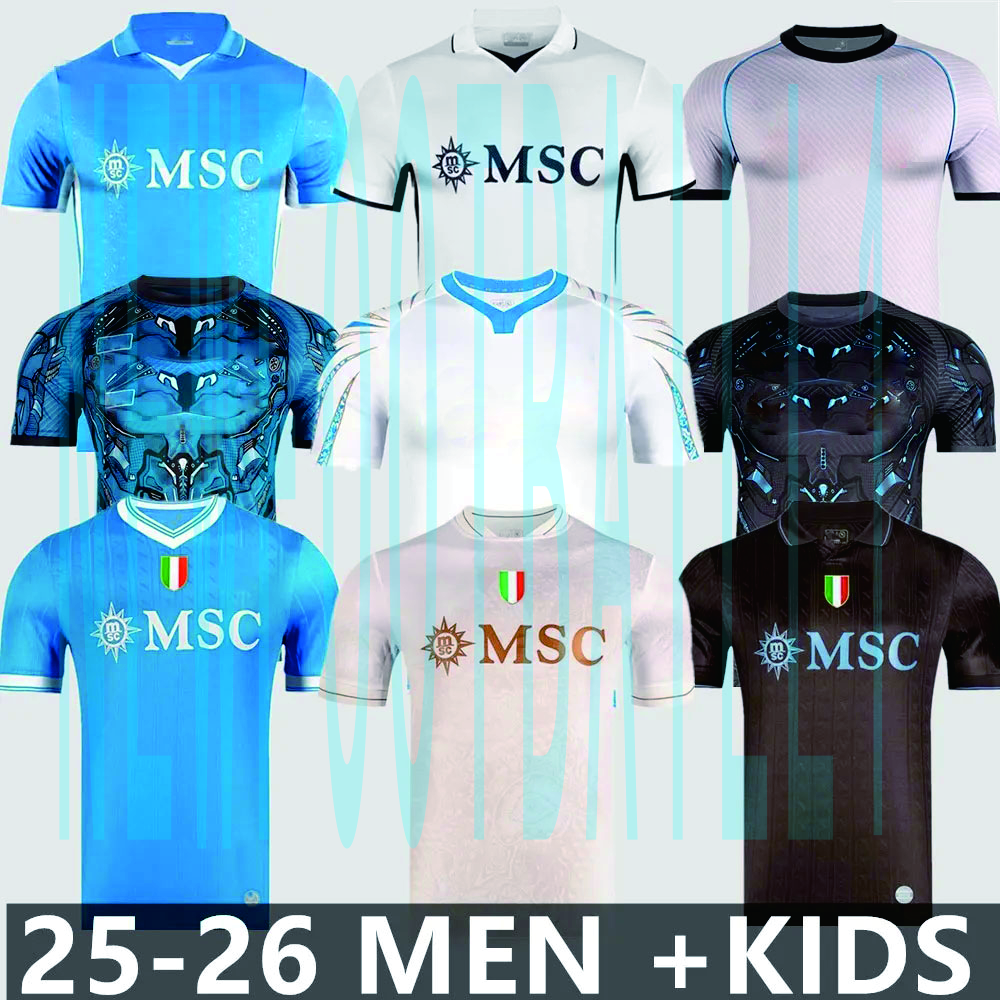 LUKAKU DE BRUYNE 25 26 soccer jerseys Maglia LANG LUCCA 2026 DI LORENZO NERES Football McTOMINAY jersey top kit men kids Training Shirts