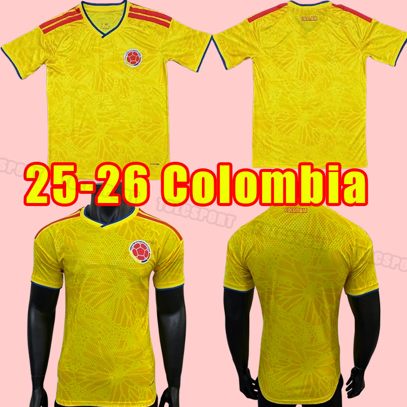 Colombia Home Away soccer jerseys 2025 2026 JAMES football shirt 25 26 FALCAO CUADRADO Camiseta de futbol maillot BORRE D. Sanchez Luis Suarez player version