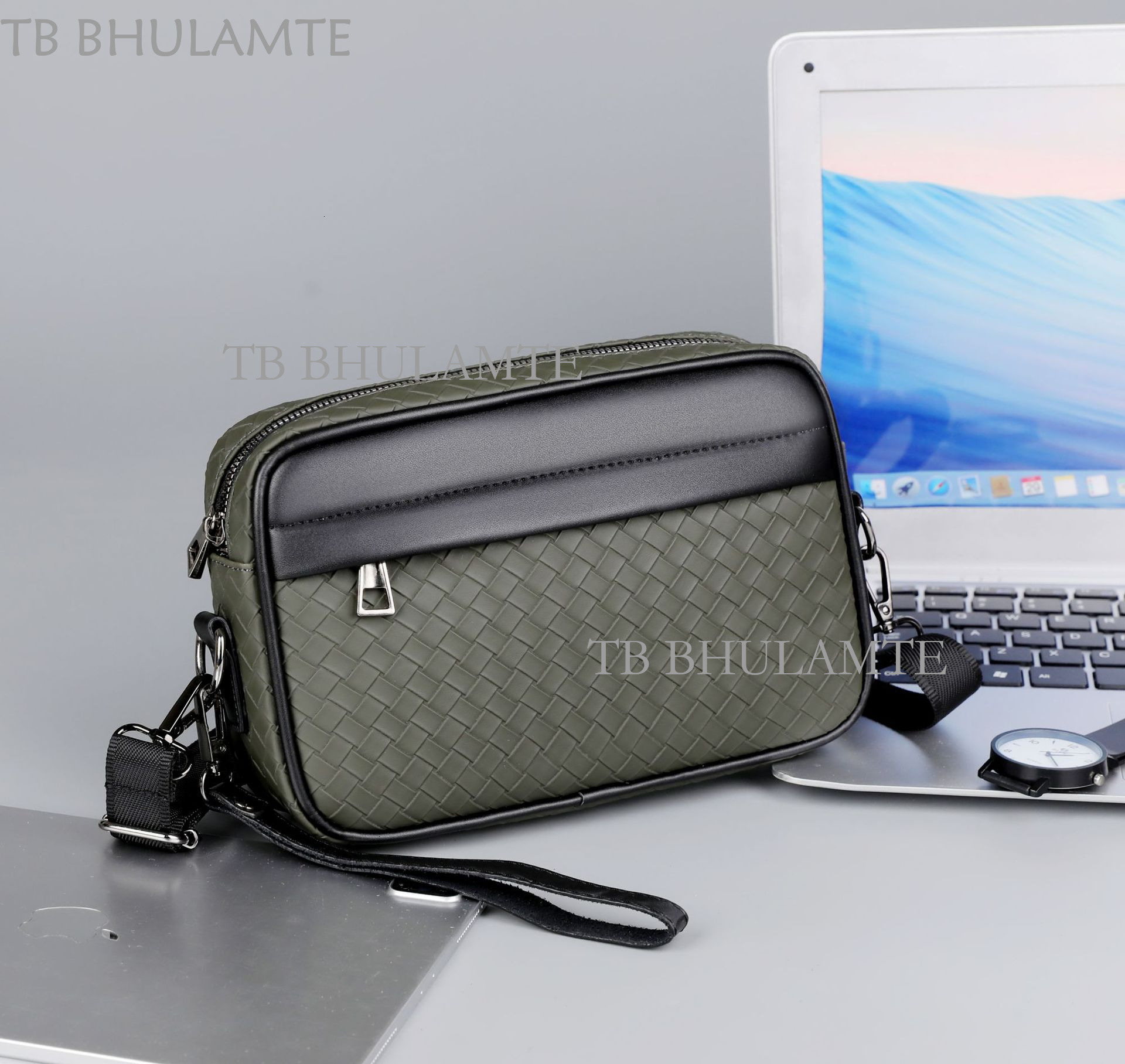 Cross Border Men's Tote Bag With Multiple Pockets Luxurious Designer's Free Delivery, High-quality Wear-resistant Mobile Phone Bag Single Sh