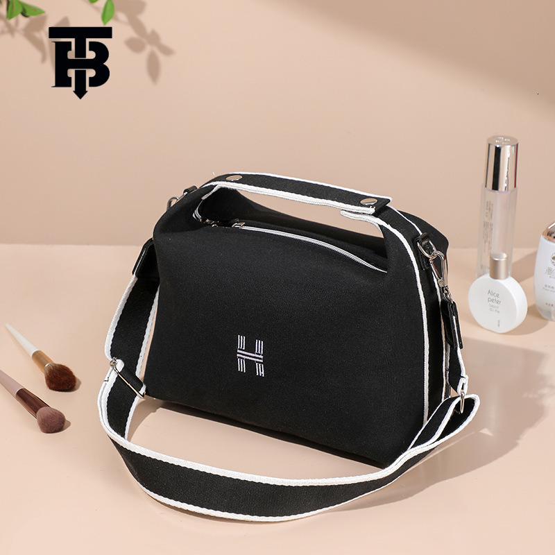 TB BHULAMTE Free Shipping New Designer Women's Bag 2025 INS Style Women's Solid Color Canvas Bag Large Capacity Simple Single Shoulder Art C
