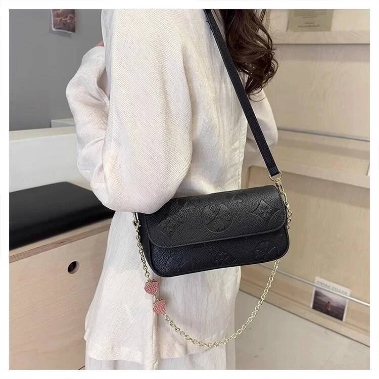 Chain Strap Women s Crossbody Bag Embossed Pattern Women s Shoulder Bag Light Luxury Style Women s design Handbag Autumn New Designer Bag