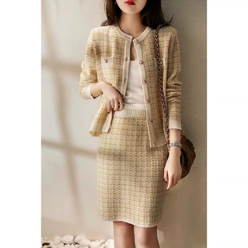 Luxury Brand Designer Clothing Jacket 2025 Spring And Autumn New Style Light Social Atmosphere Walking In The World Little Style Long Sleeve Knitted S