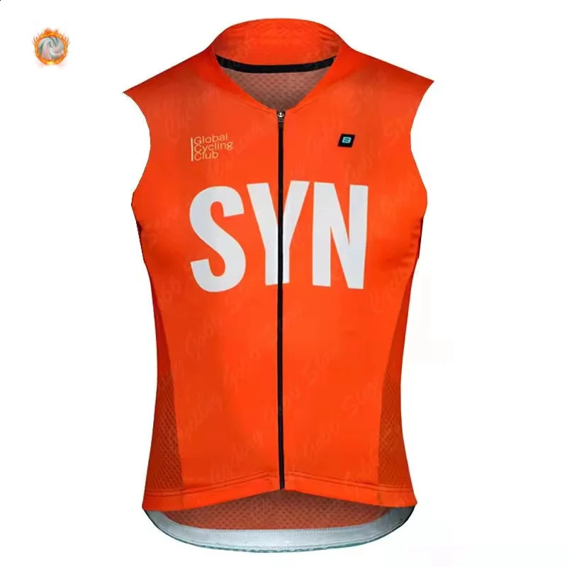 Winter Thermal Fleece Sleeveless Cycling Vest SYN Bicycle Warm Vest MTB Road Bike Tops Warm Sleeveless Cycling Jerseys 250920