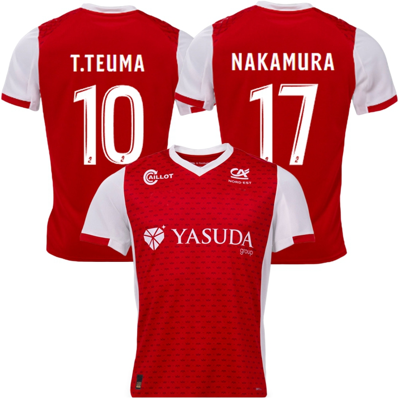 2025 2026 Stade de Reims soccer jerseys OKUMU SEKINE LEAUTEY AKIEME DARAMY T.TEUMA NAKAMURA football shirt