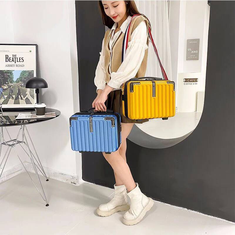 design New Women s Shoulder Bag Hand Luggage Travel Bag Women s Makeup Bag Mini Simple Striped Suitcase Autumn New Designer Bag Women s Crossbody Bag