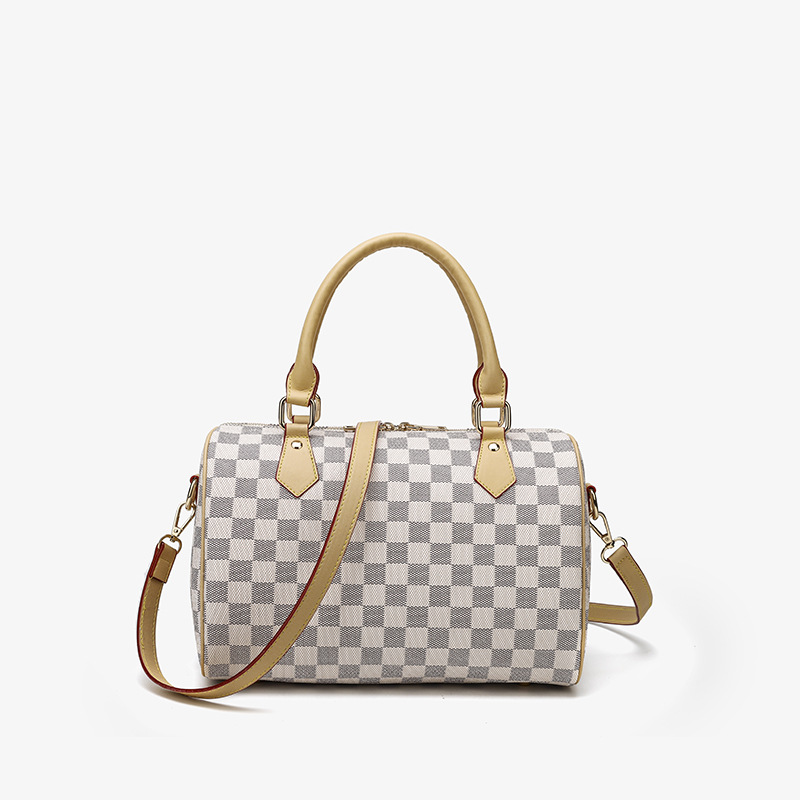 free shipping designer Large-capacity high-end hand-held checkered pillow bag, versatile single-shoulder crossbody Boston bag