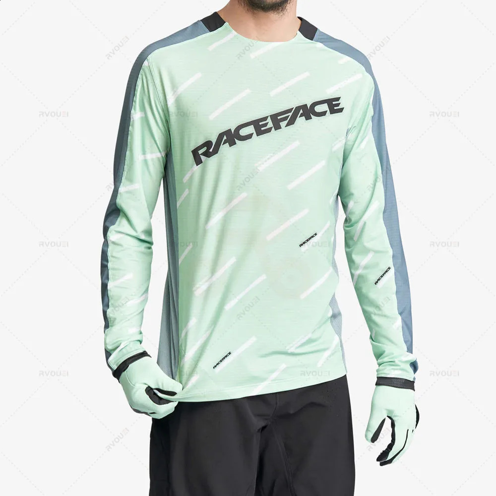2025 RACE FACE Mountain Bike MTB Shirts Mens Downhill Jerseys Offroad DH Motorcycle Jersey Motocross Sportwear Clothing 250920