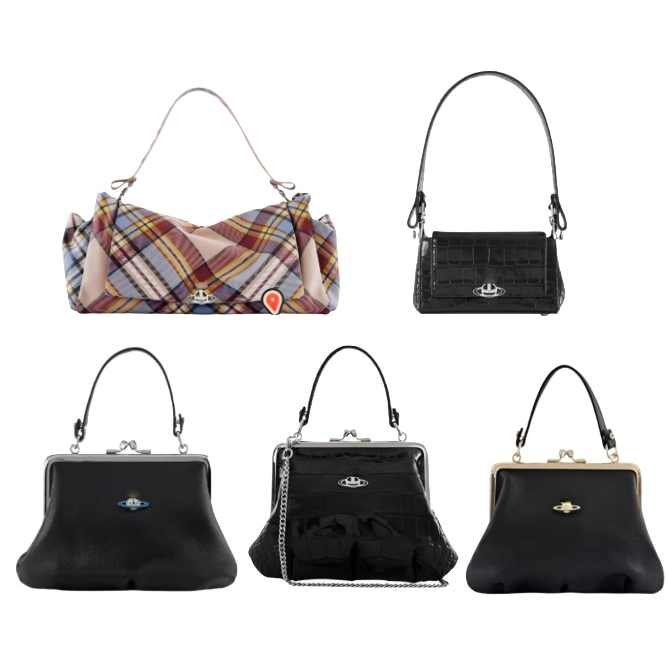 Vivienness dumpling bag Westwood bga Scottish plaid handbag Saturn contrasting color large capacity single shoulder armpit bag wests woods crocodile leather