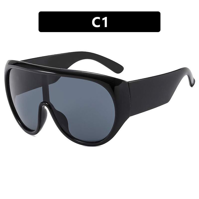 Over sized One Piece Sunglasses 2025 New Style Sports Protection European American Trendy Unique Driving Sun Glasses