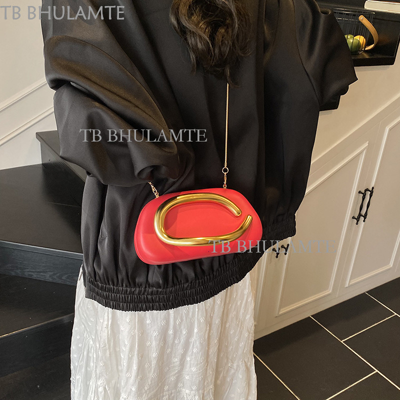 Cross-border New Women's Bag Classic Clutch Evening Bag Small Square Box Bag Luxury Designer Free Shipping Gold-plated Metal Handle Chain Crossbo