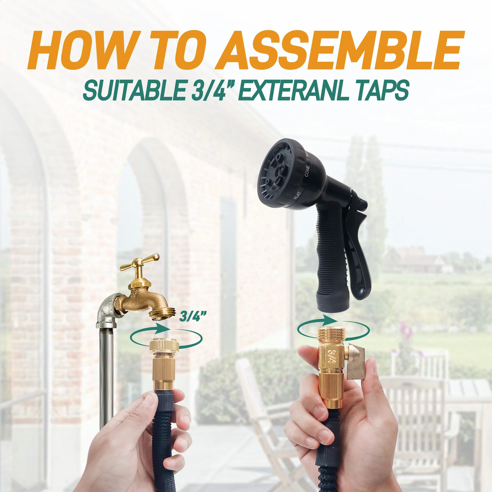 25ft100ft Expandable Garden Hose With Nozzle Lightweight Durable NoKink Flexible Hose For Car Washing Outdoor Watering 250920