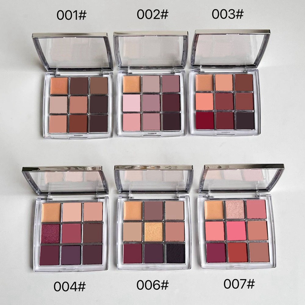 Top Quality Brand New Designer 9 Colors Eyeshadow Palette Shimmer Glitter High Performance Multi-Finish Pigment Prime Shade Highlight Line Powder Face Makeup