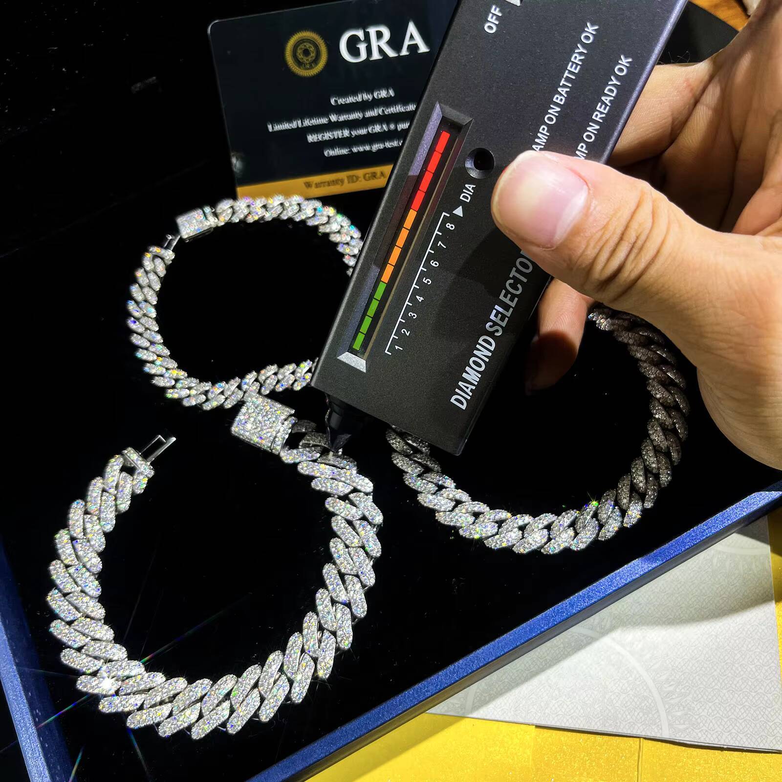 Hip Hop Style 925 Sterling Silver Mens Cuban Link Chains and Bracelet 10mm12mm Ice VVS1 Moissanite Necklace Jewelry