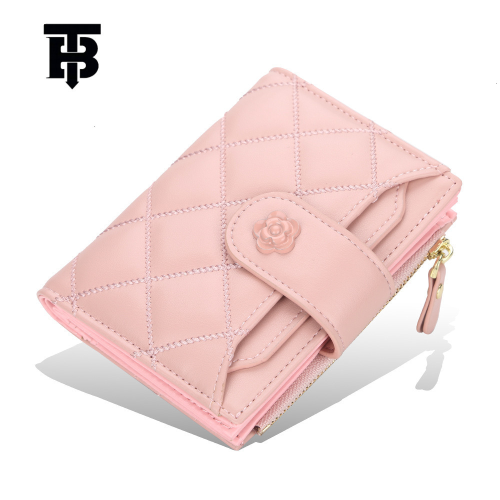 TB BHULAMTE Free Shipping New Designer Women's Bag 2025 Women's Short Wallet Embroidery Buckle Multi Card Slot Wallet Zipper Fashion Ticket 