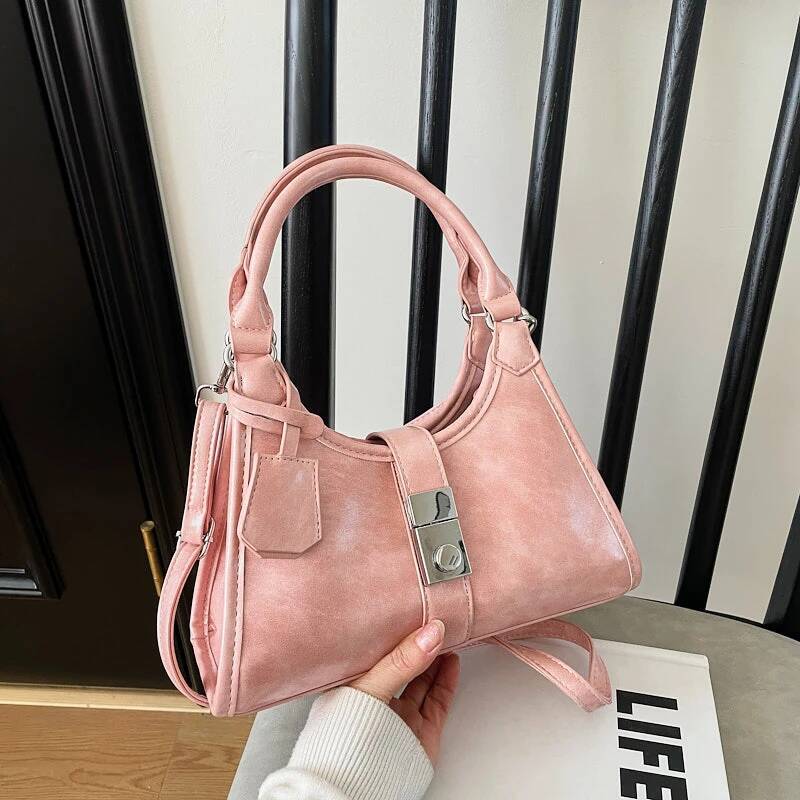 Vintage Handbag Versatile Commuting Bag Wrinkled Road Women s Shoulder Bag design Minimalist Women s Crossbody Bag Autumn New Designer Bag