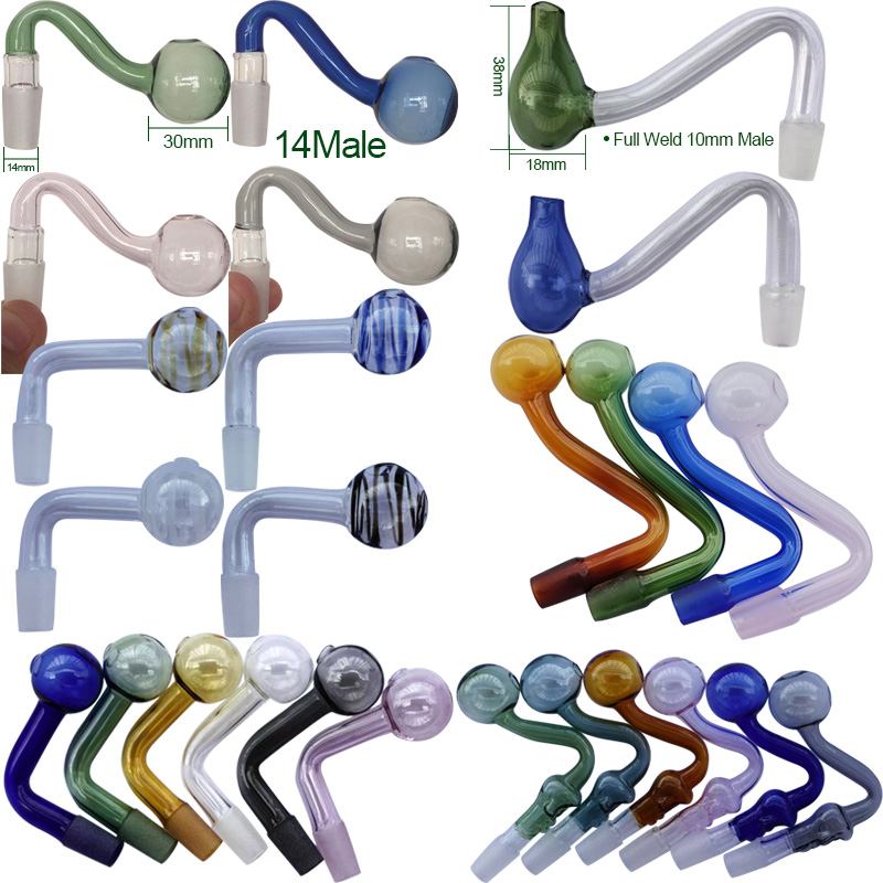 11 Styles Glass Smoking Oil Burner Bubbler Bowl Banger Slide Nail Sandblasting Joint Downstem Colored Skull for Smoke Hookah Bong Accessories