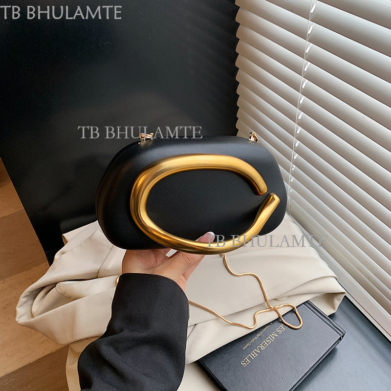 Cross-border New Women's Bag Classic Clutch Evening Bag Small Square Box Bag Luxury Designer Free Shipping Gold-plated Metal Handle Chain Crossbo