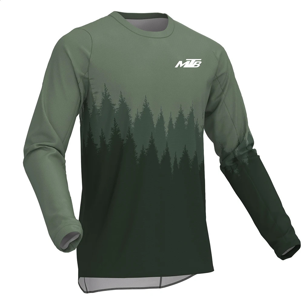 Mens Long Sleeve Motocross Cycling Jerseys Downhill Mountain Bike MTB Shirts Offroad DH Bicycle Jeresys Clothing 250920