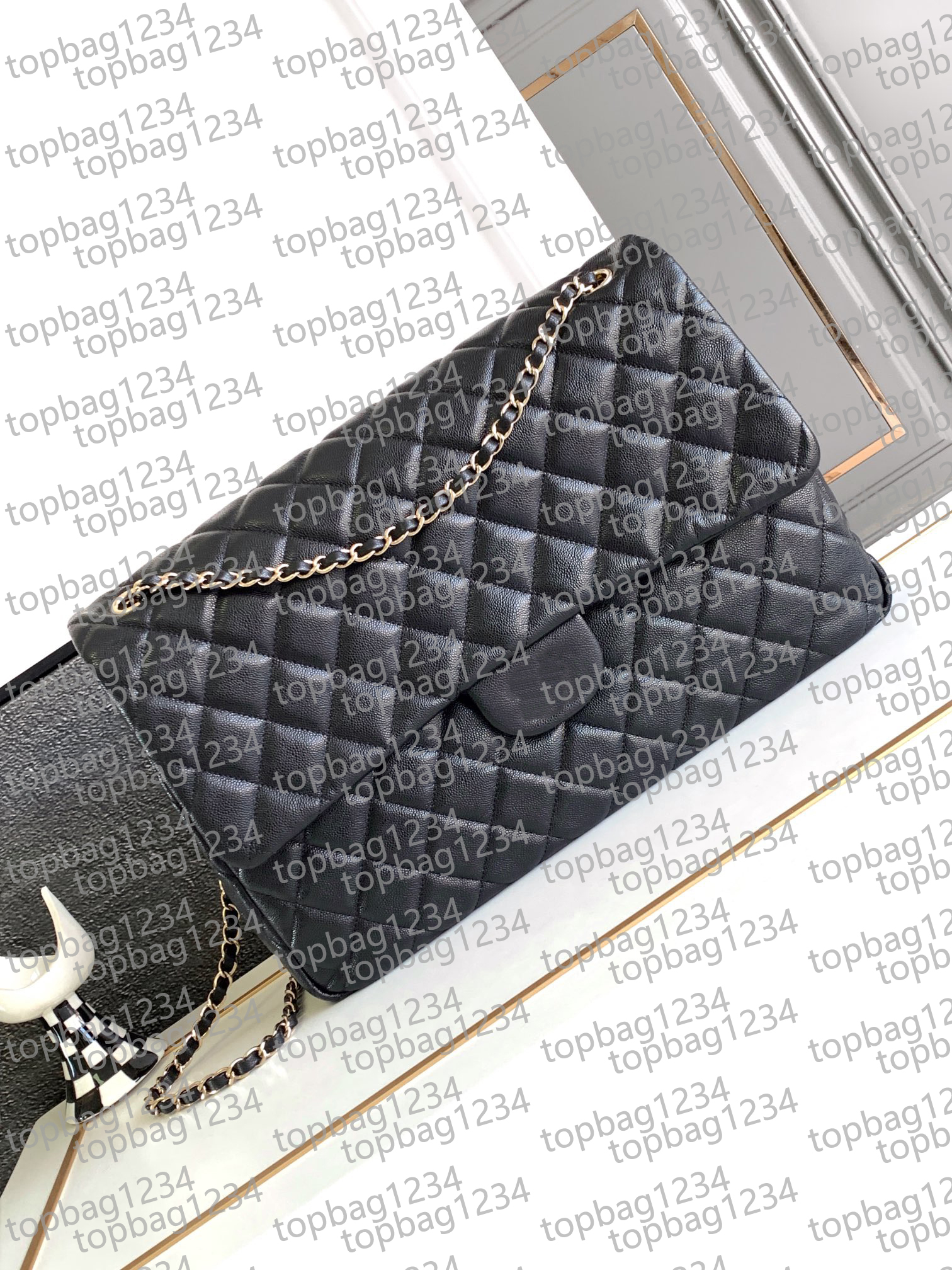 10A Top Quality Unisex Maxi Quilted Leather Oversized Travel Bag Original Calfskin New Trendy Shoulder Embroidery Airport bag Lage Duffle Bags