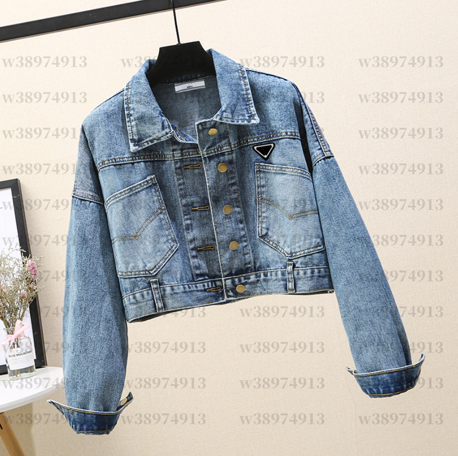Luxury Women Autumn Jackets Fashion Denim Coat Designer Womens Button Letters Coat Woman Designer Jackets Jeans Socialite Cargo Denim Short Jacket