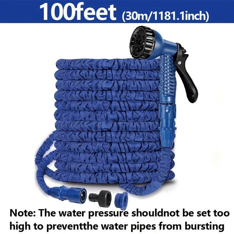 25FT200FT Expandable Magic Hose Lightweight Durable Materials 7 Water Spraying Functions Gun Home Garden Watering Tools i250920
