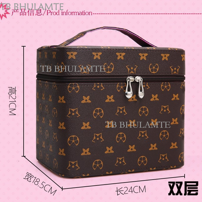 Cosmetic Bag For Women Portable Large Capacity Luxury Designer Free Shipping 2025 New Model Ins Style Makeup Organizer Box With Mirror Zipper Portable