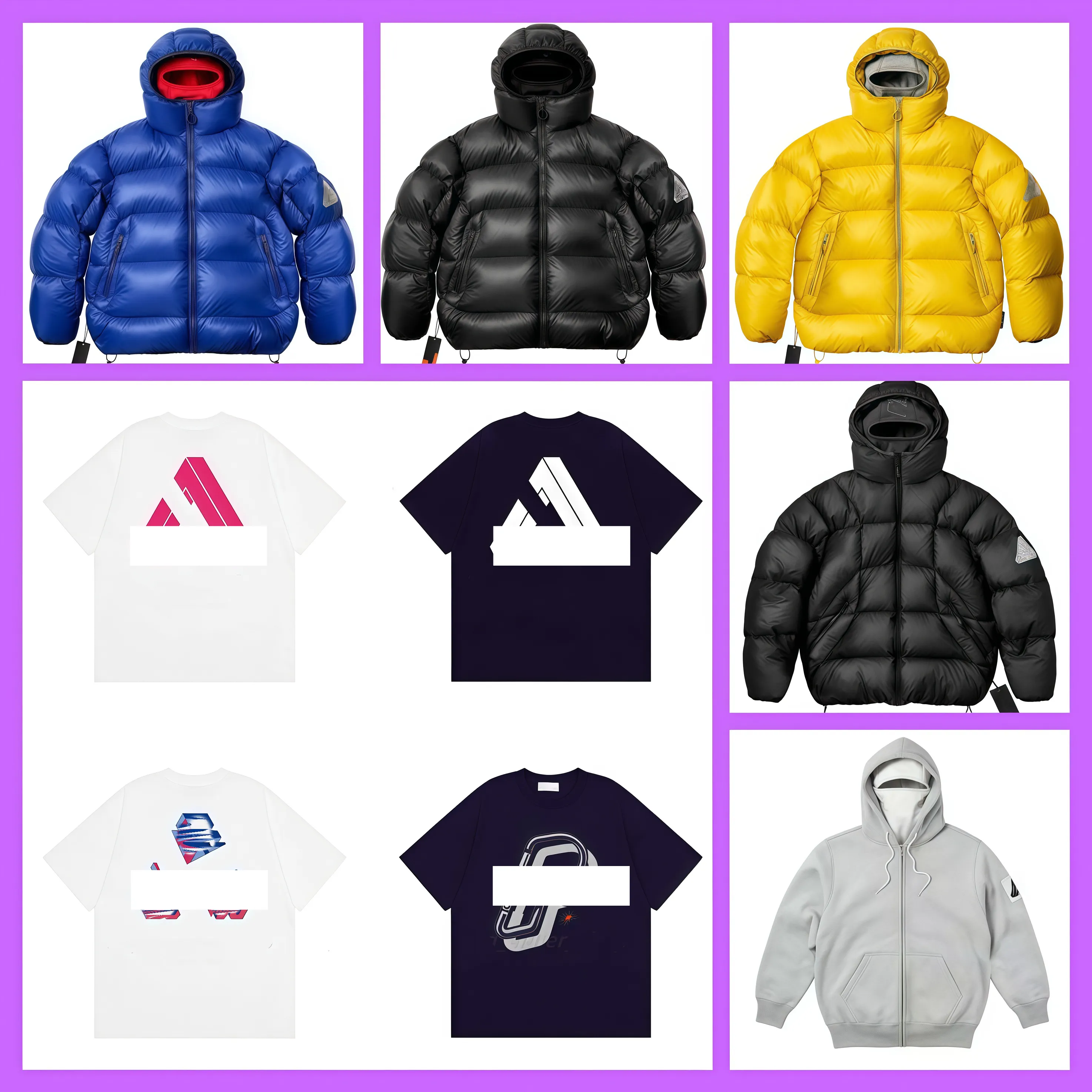 Designer Men Down Jackets Coats Designer Puffer Jacket Peak Purple Unisex Long Sleeve Zipper 700 Fill-down Stowable Hood Water-repellent Finish Parkas