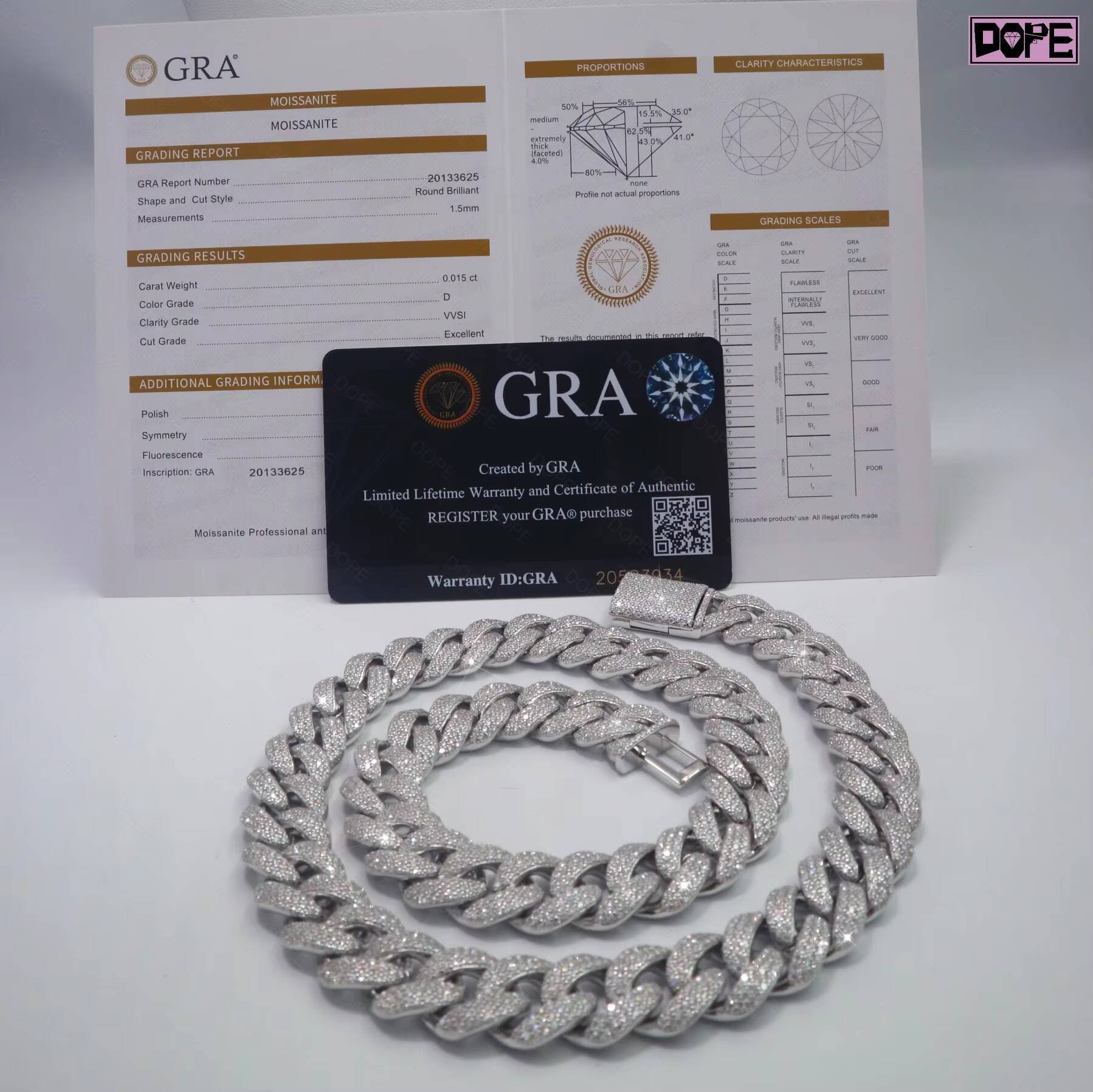 Hip Hop Cuban Link Chain 925 Sterling Silver Gold Plated 15mm Moissanite Necklace Vvs Iced Out Moissanite Cuban Chain