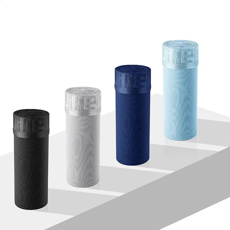 4pcs Ice Silk Mesh Boxer Shorts Mens Underwear Cool Underpant Breathable Sexy Slim Panties Bamboo Lingerie Wholesale Lots L6XL 250920