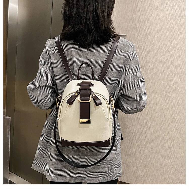 Retro Style Women design s Backpack Women s Shoulder Bag Minimalist Women s Handbag PU Leather Backpack Autumn New Designer Bag