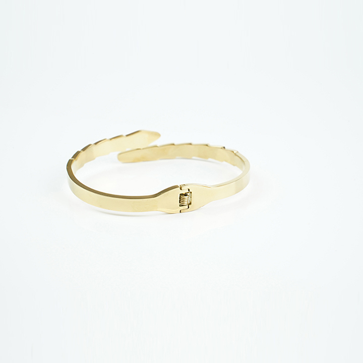 18k gold-plated women's high-end women's jewelry stainless steel open bracelet