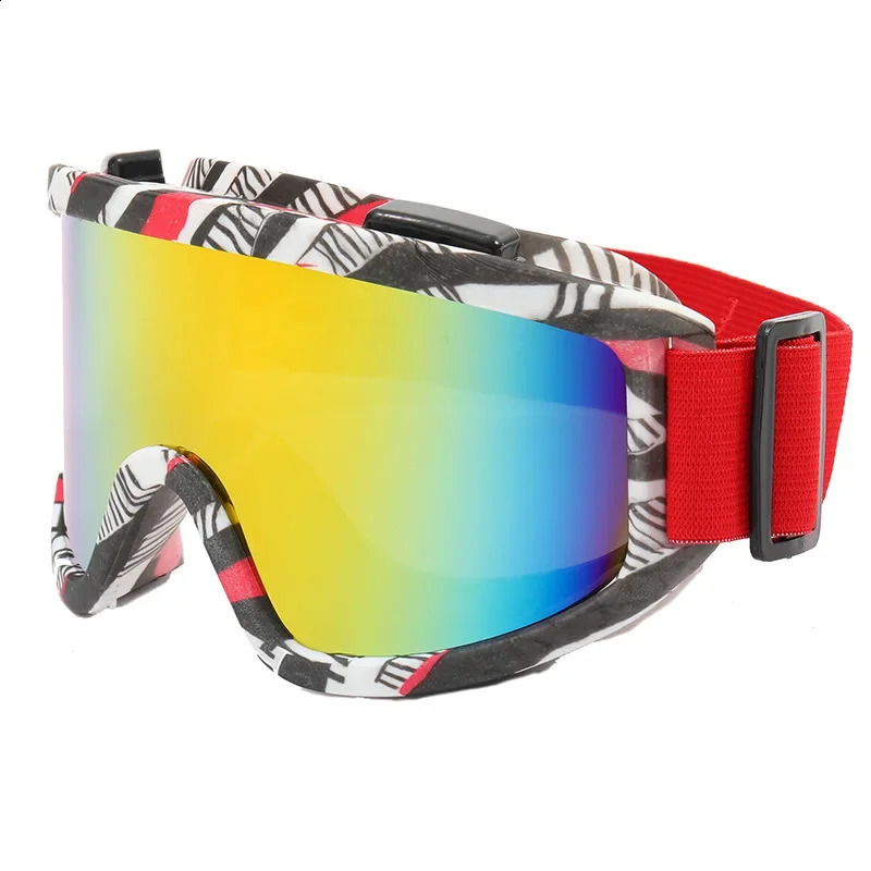Large Frame Ski Goggles with Colorful Lens AntiCollision AntiGlare for Outdoor Sports Snowboarding and Skiing 250920