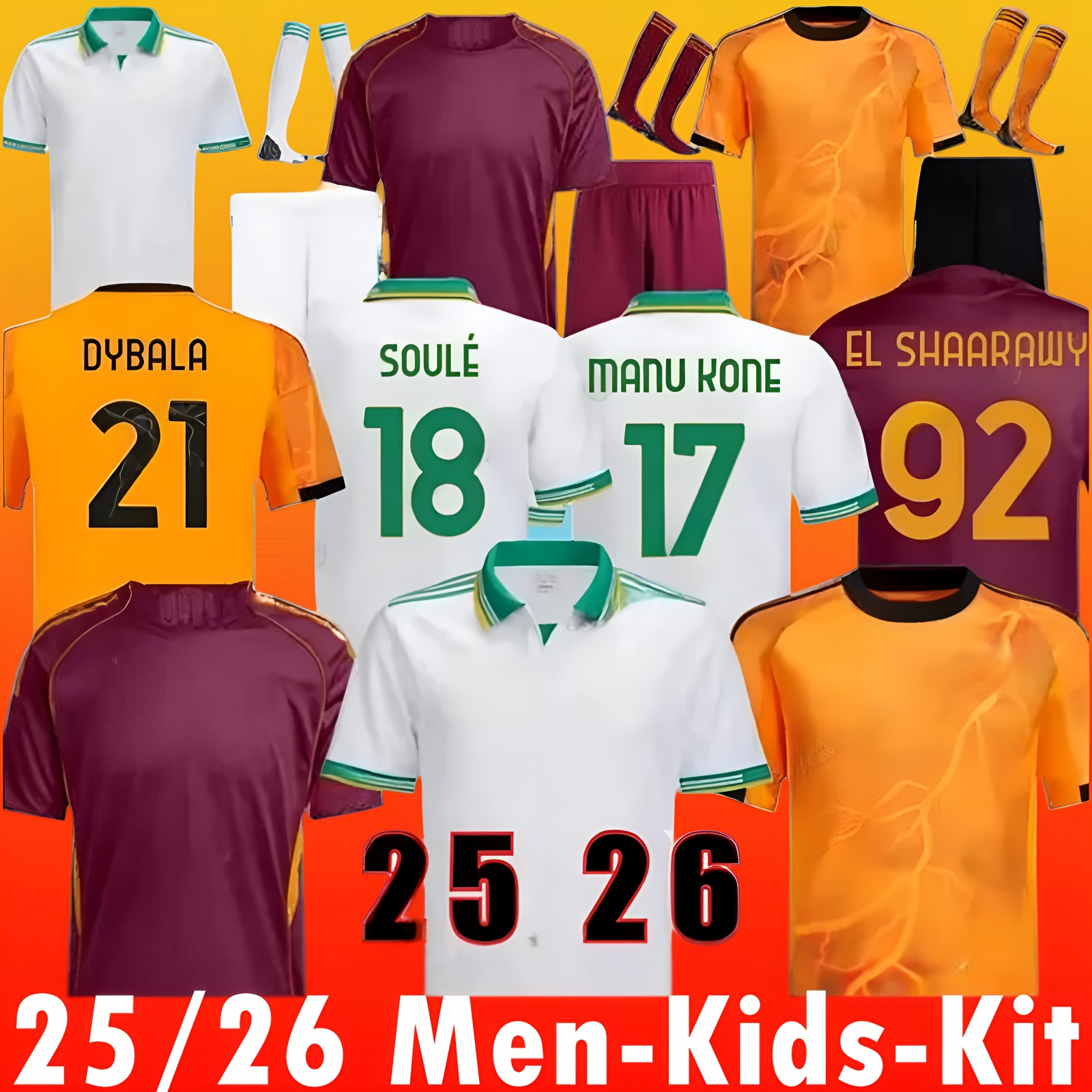 25 26 Maglia Roma Third football jersey 2025 2026 PELLEGRINI home Away Pellegrini KONE CRISTANTE Dovbyk DYBALA Football Jersey Shirts Kit Players fans Men Kids