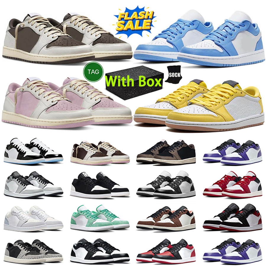 With Box Low 1 Basketball Shoes Mens 1s Voodoo Reverse Dark Mocha Black Fragment White Tan Camo Wolf Grey Men Women Trainer Sports Sneakers