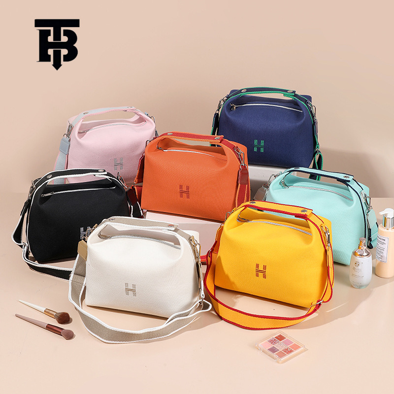 TB BHULAMTE Free Shipping New Designer Women's Bag 2025 INS Style Women's Solid Color Canvas Bag Large Capacity Simple Single Shoulder Art C