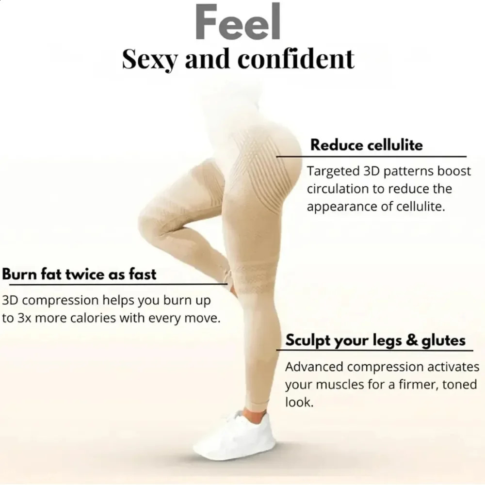 Slimove Cellulite 3D Leggings High Waisted Butt Lifting Tummy Training Control Anti Cellulite Legging for Gym Workout 250920