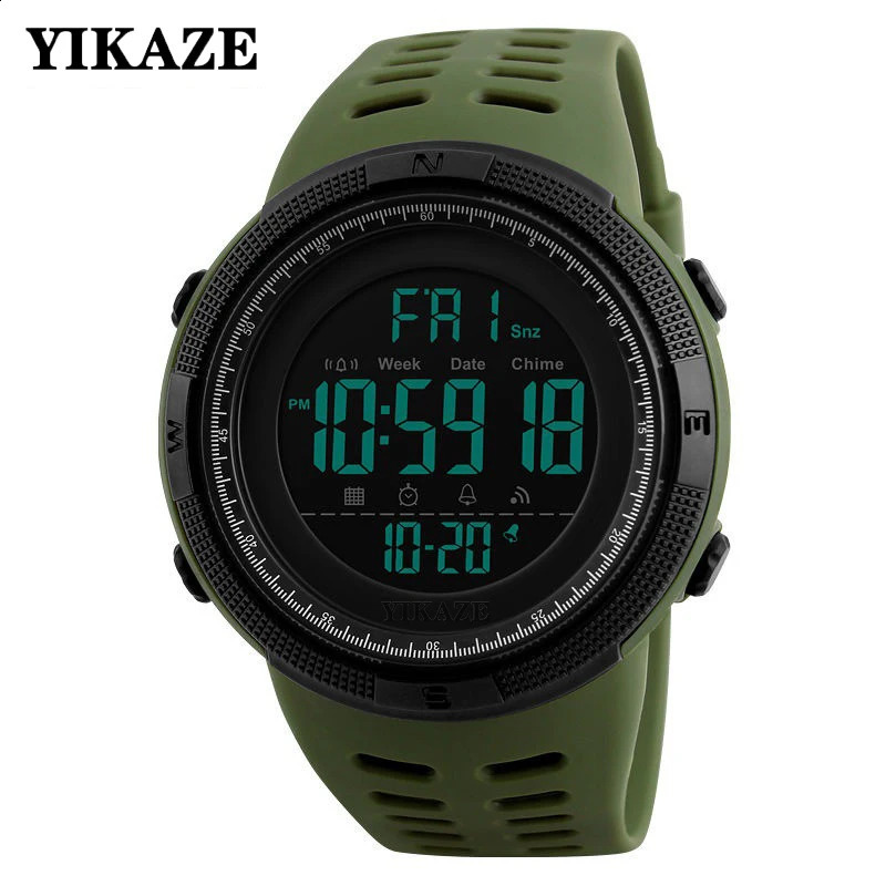 YIKAZE X01 Mens Digital Watches Multifunction Military Men Sports Wristwatch Sweatproof Luminous Man Student Electronic Watch 250911