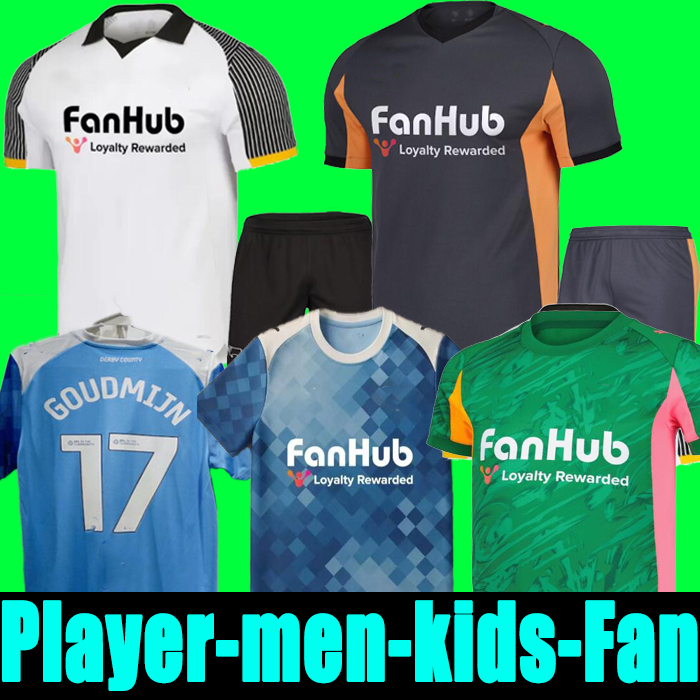 Men's T-shirt 25 26 Derbys Derbyes away County home football jersey 16-XXL Soccer jersey kit Soccer shirt