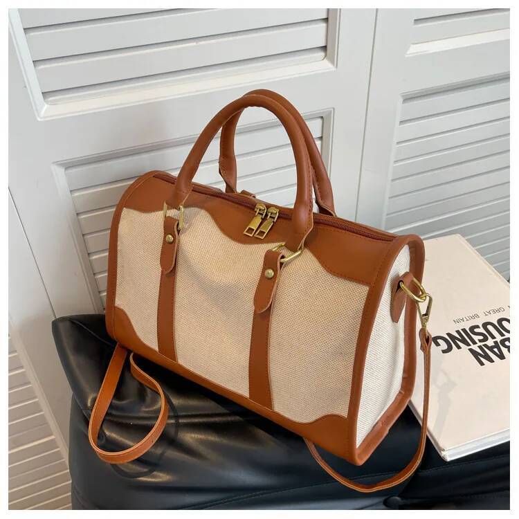 Travel Storage Handbag Retro Style Fitness Luggage Women s Crossbody Bag Nylon PU Women s design Shoulder Bag Autumn New Designer Bag