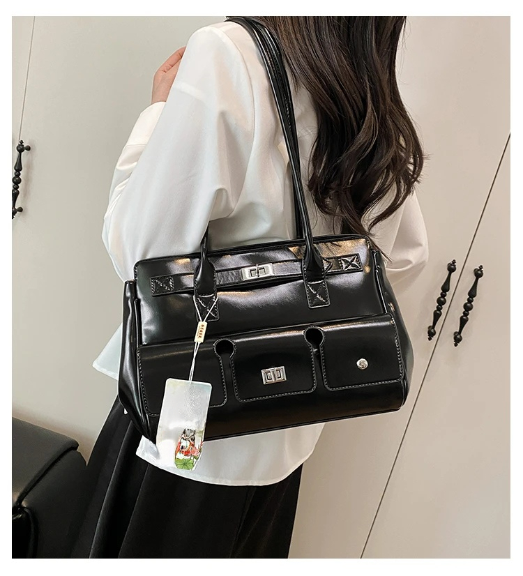 Fashionable Retro Style Women s Single Shoulder Casual design Bag Women s Crossbody Leather Versatile Commuting Bag Minimalist Autumn New Designer Bag