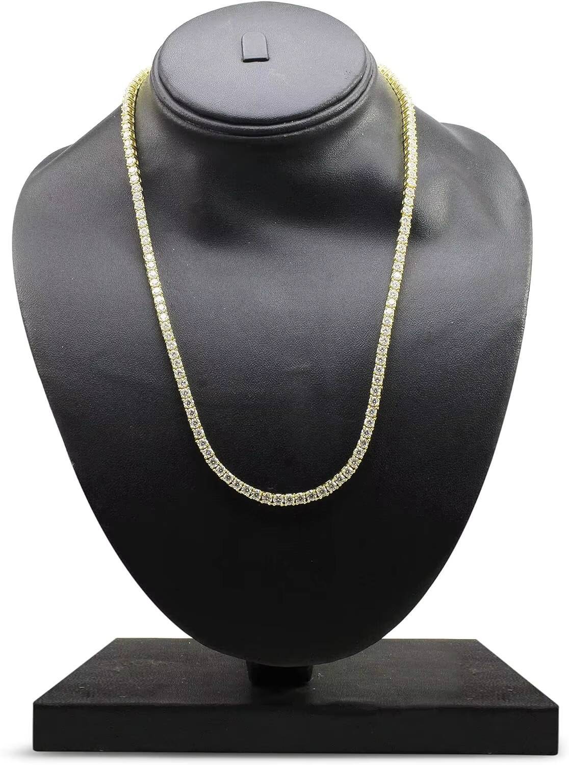 Customized Trend VVS Tennis Chain for Hiphop Moissanite Diamond in S925 Sterling Silver Bling Moissanite Tennis Chain