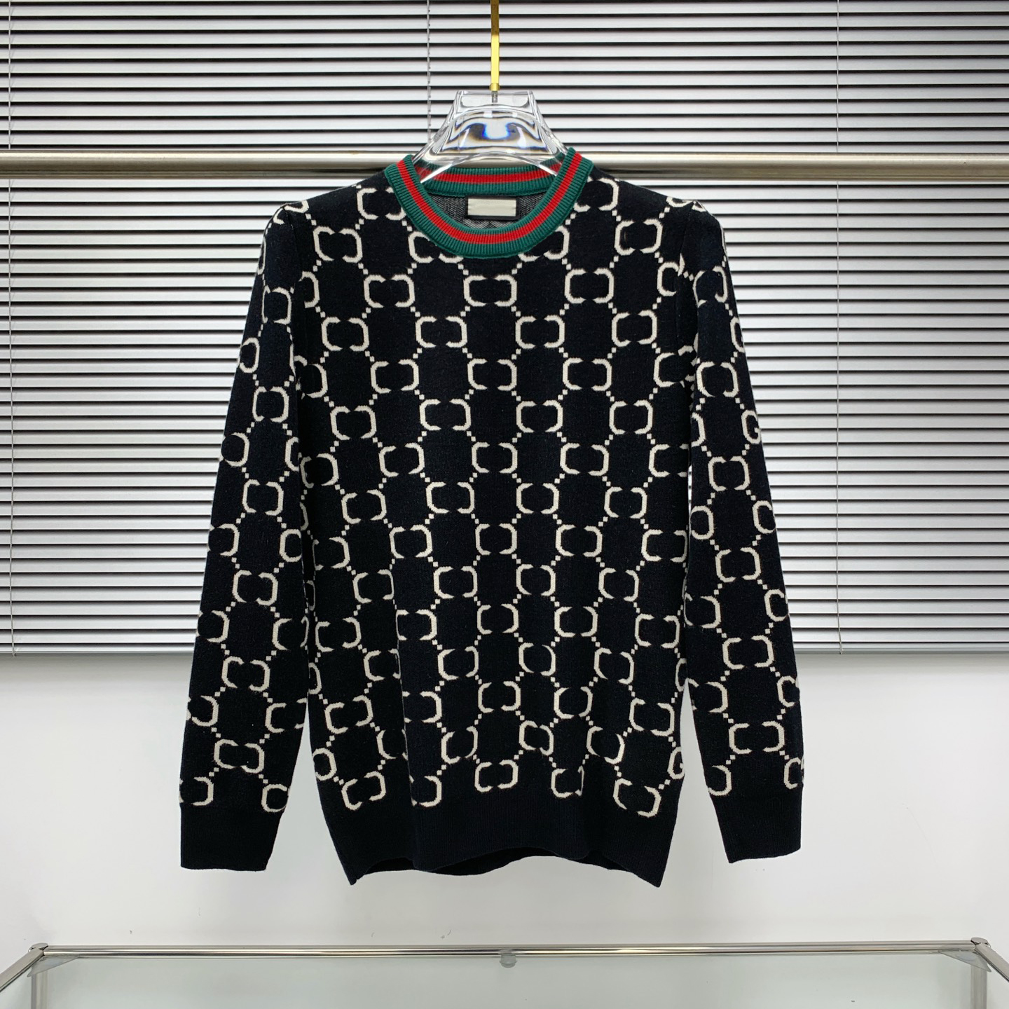 Designer knitted sweater high-quality sweater short sleeved plaid black and white polo shirt casual polo T-shirt Asian size M-3XL