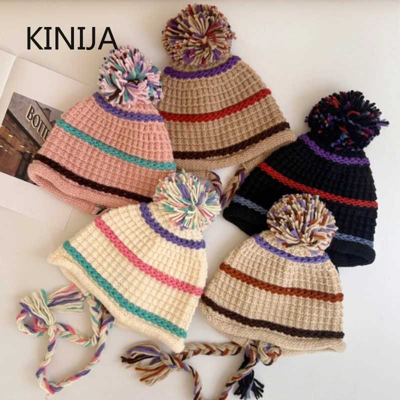 Winter Knitting Hat Wen Strehy Sklies Beanies Hat Warm Ear Protection Autumn Fem Beanie C Pr Hat Korean Sle Y250920